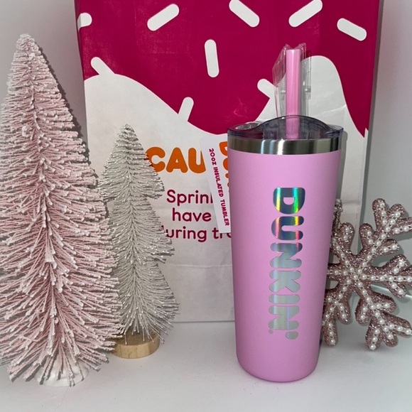 Dunkin Donuts Accessories - Dunkin Donuts New Pink Iridescent Stainless Steel Tumbler